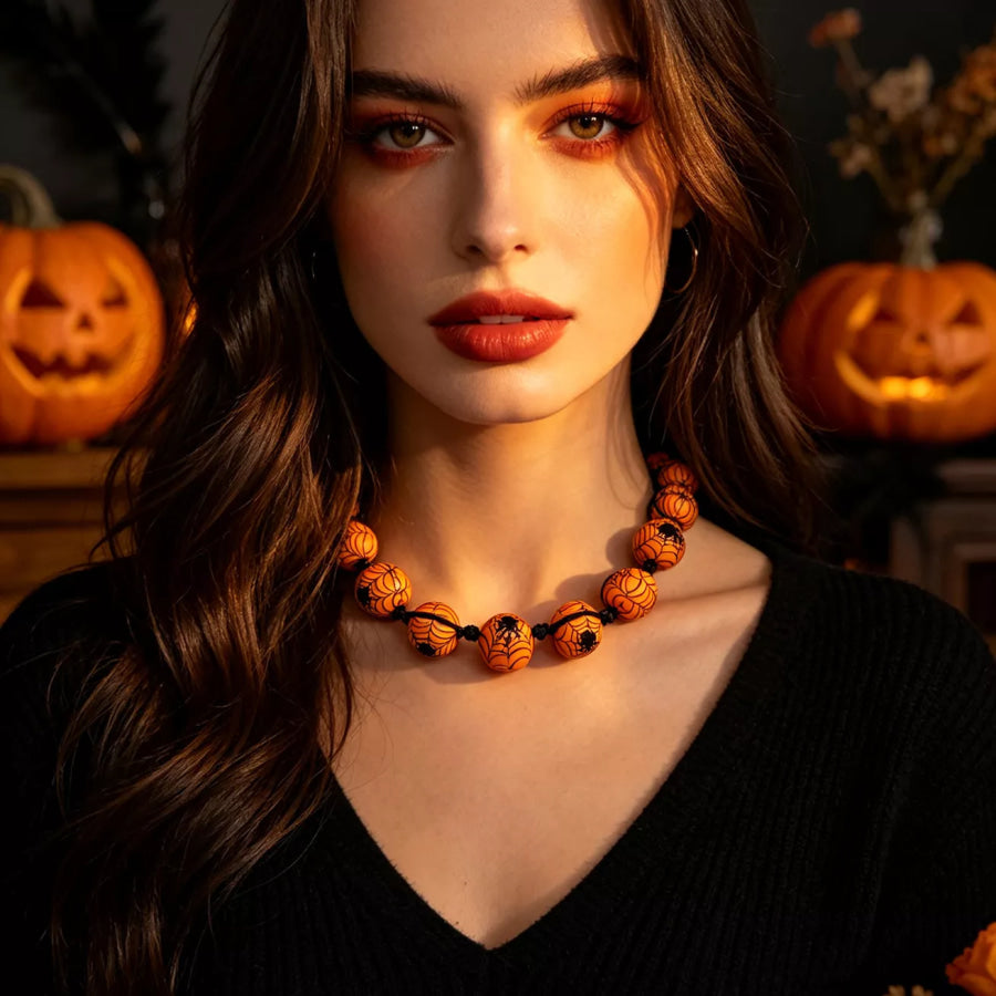Halloween Beaded Choker Necklace Apparel and Accessories