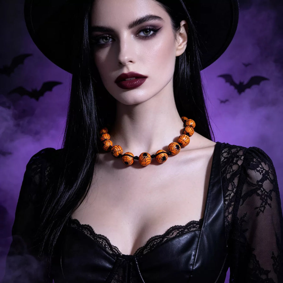 Halloween Beaded Choker Necklace Apparel and Accessories