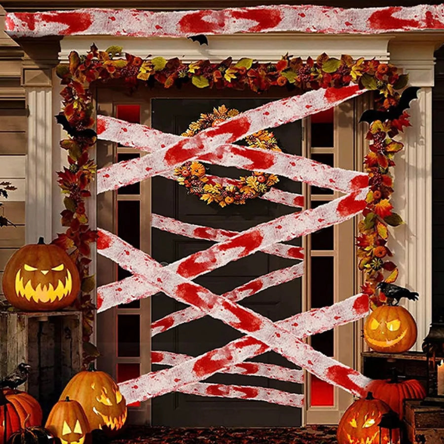 Halloween Bloody Bandages Red / One Size Apparel and Accessories