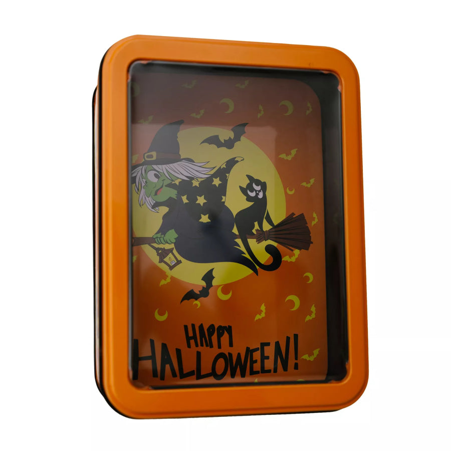 Halloween Decorative Metal Storage Box with Window Display Apparel and Accessories