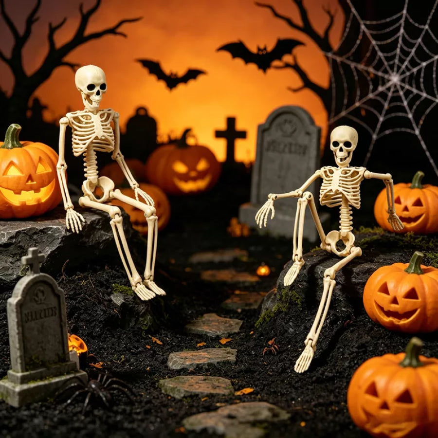 Halloween Decorative Skeleton Set White / One Size Apparel and Accessories