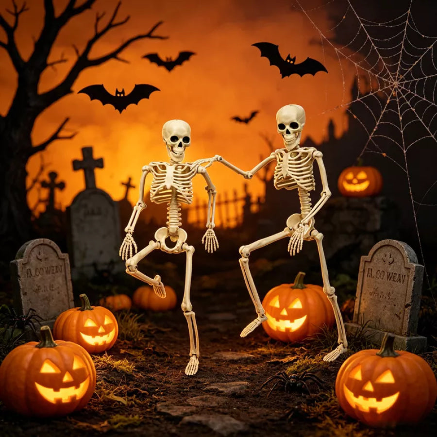 Halloween Decorative Skeleton Set White / One Size Apparel and Accessories