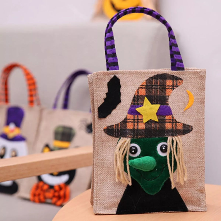 Halloween Decorative Witch Burlap Treat Bag Apparel and Accessories