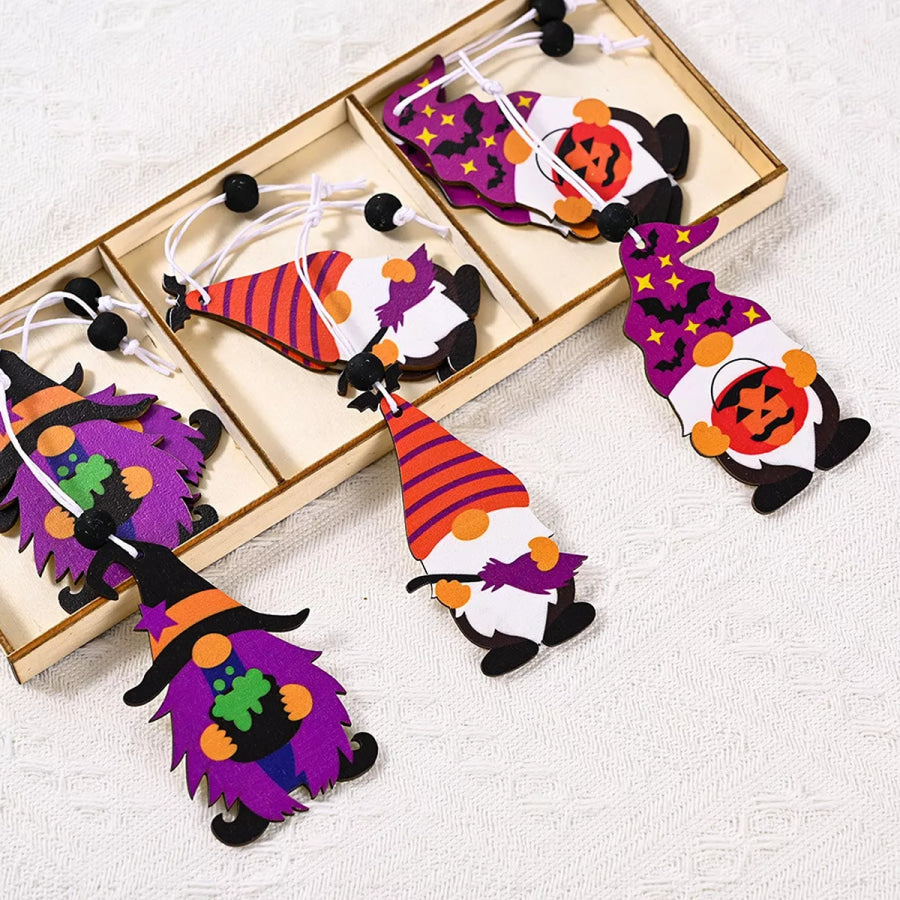 Halloween Gnome Hanging Ornaments Set Purple / One Size Apparel and Accessories