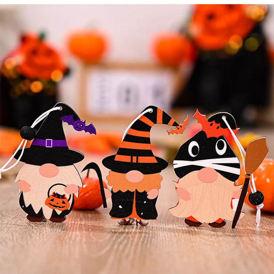 Halloween Gnome Hanging Ornaments Set Purple / One Size Apparel and Accessories