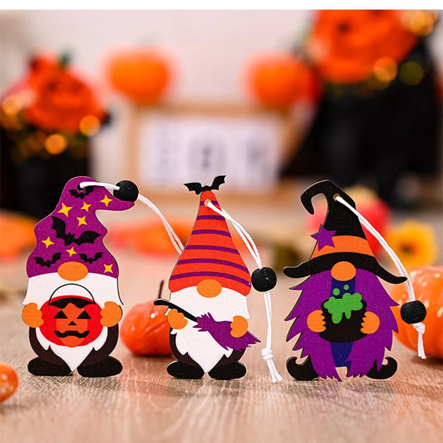 Halloween Gnome Hanging Ornaments Set Purple / One Size Apparel and Accessories