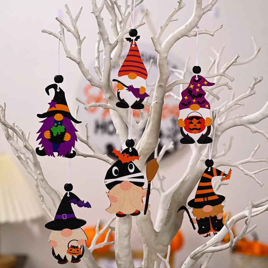 Halloween Gnome Hanging Ornaments Set Purple / One Size Apparel and Accessories