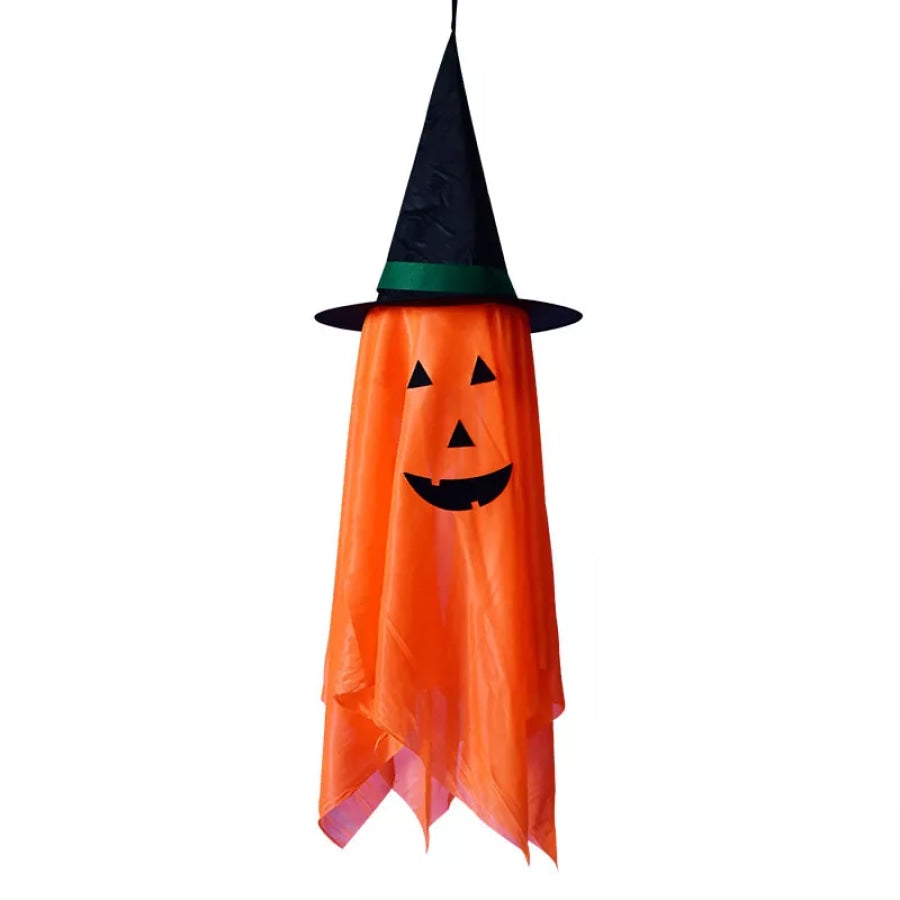 Halloween Hanging Pumpkin with Witch Hat Set Orange / One Size Apparel and Accessories