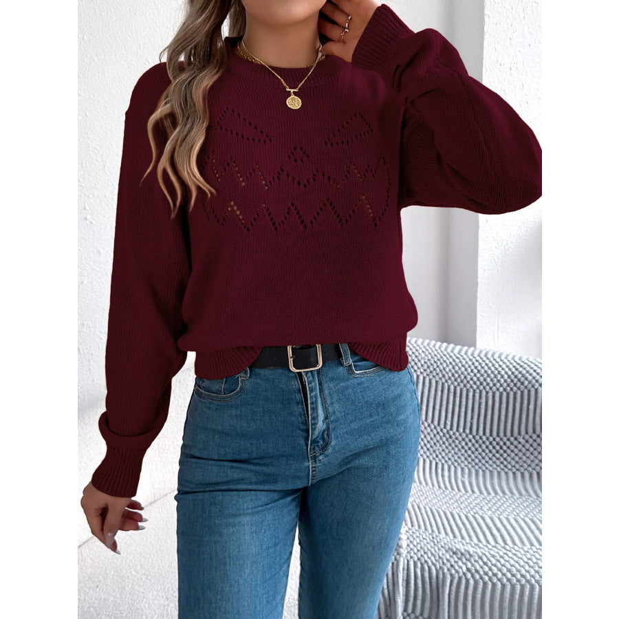 Halloween Pumpkin Face Knit Top Apparel and Accessories