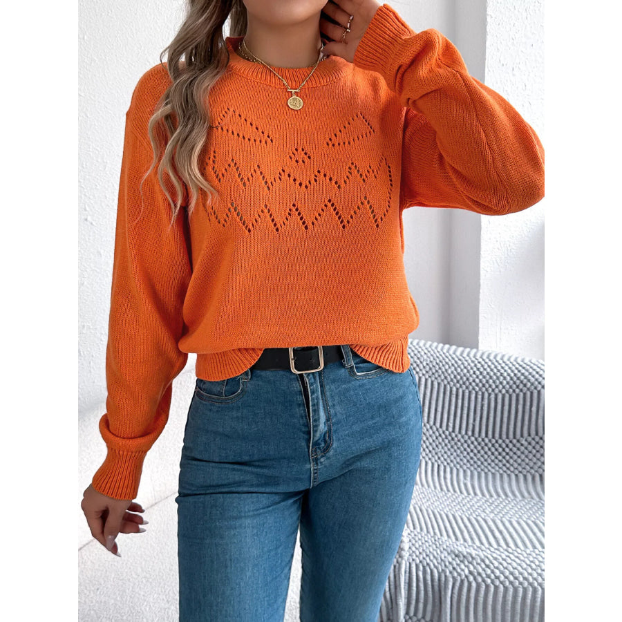 Halloween Pumpkin Face Knit Top Apparel and Accessories