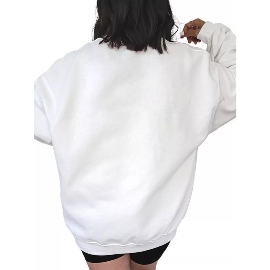 Halloween Pumpkin Floral Round Neck Sweatshirt Apparel and Accessories