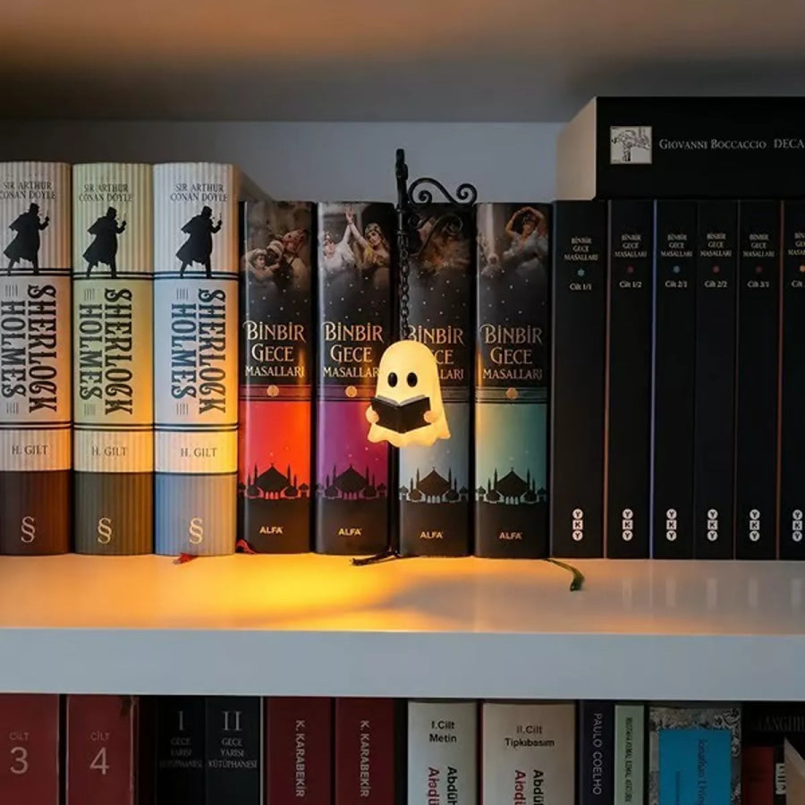 Halloween Reading Book Decorative Object with Vintage Hanging Bracket Style A / One Size Apparel and Accessories