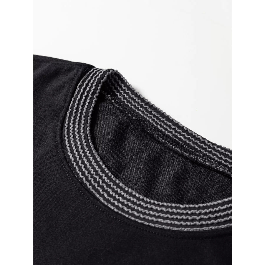 Halloween Rhinestone Pumpkin Face Contrast Ribbed Long Sleeve Patchwork Top Apparel and Accessories