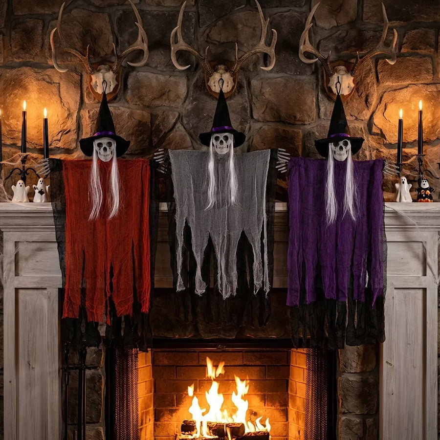 Halloween Skeleton Hanging Ghost Decorative Ornament Apparel and Accessories