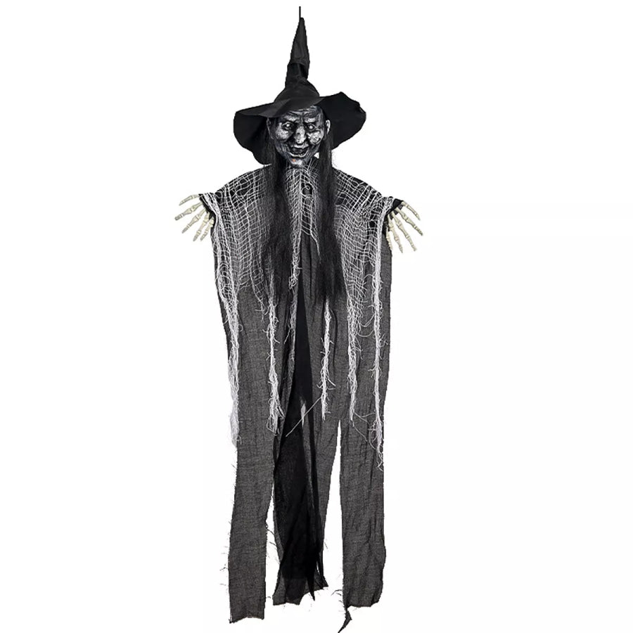 Halloween Spooky Hanging Witch Set Black / One Size Apparel and Accessories