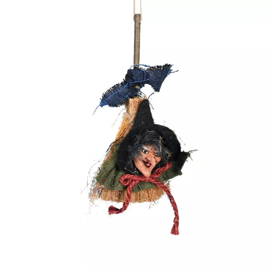 Halloween Witch Broomstick Set Black / One Size Apparel and Accessories