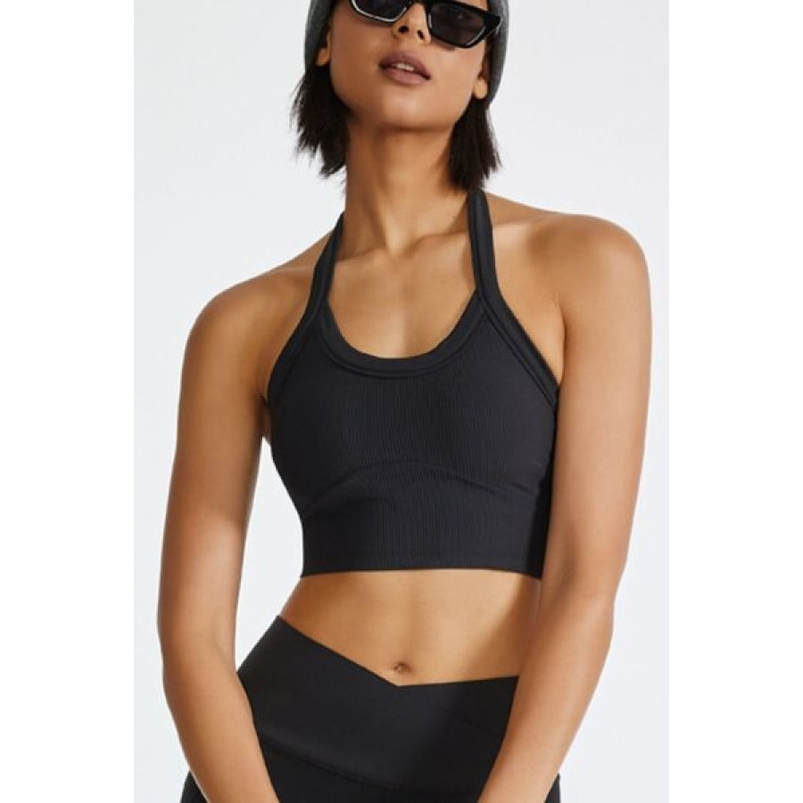 Halter Neck Active Cami Black / S Clothing