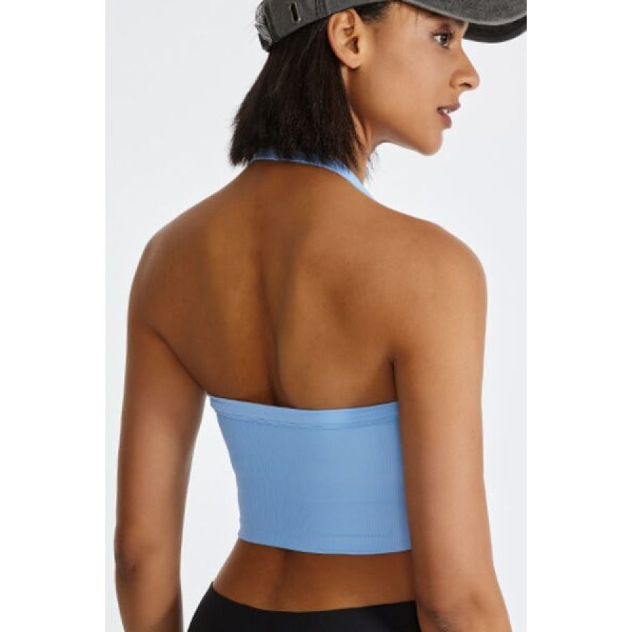 Halter Neck Active Cami Misty Blue / S Clothing