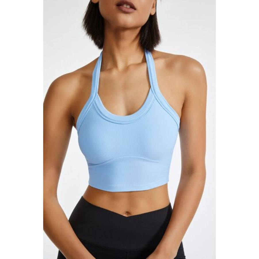 Halter Neck Active Cami Misty Blue / S Clothing