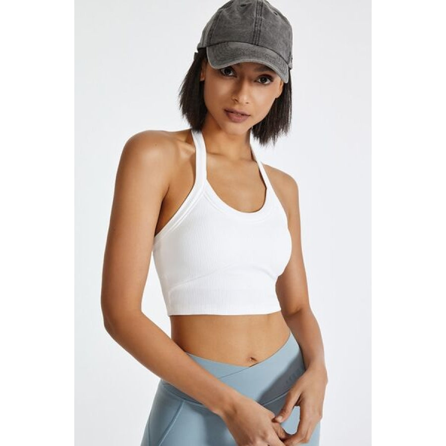 Halter Neck Active Cami White / S Clothing