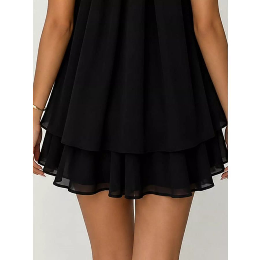 Halter Neck Chiffon Mini Dress Apparel and Accessories