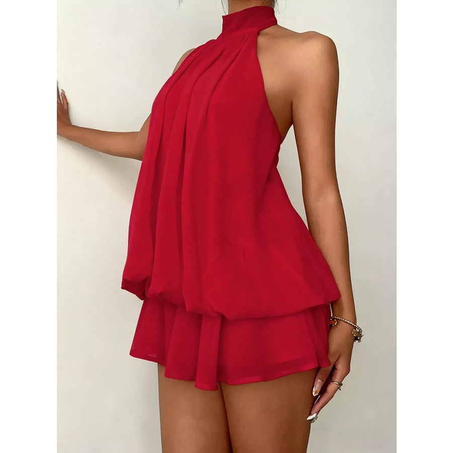 Halter Neck Chiffon Mini Dress Apparel and Accessories