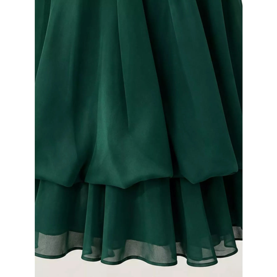 Halter Neck Chiffon Mini Dress Apparel and Accessories