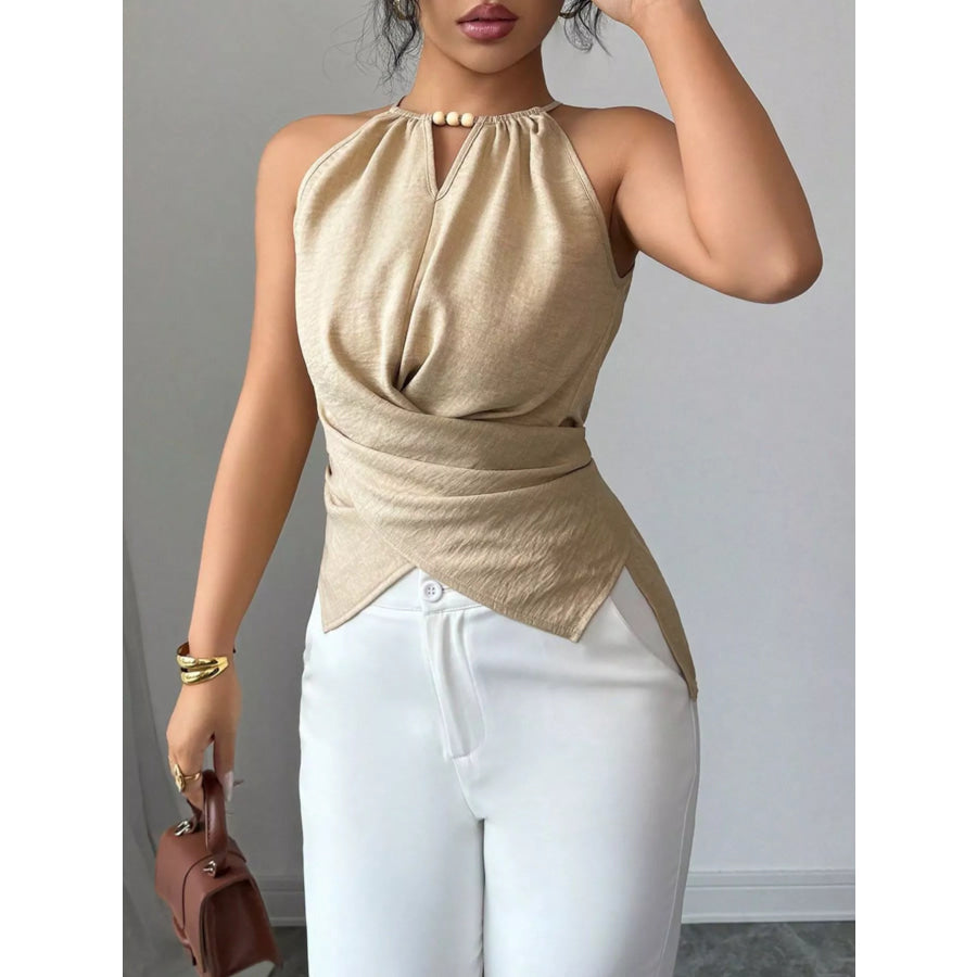 Halter Neck Crisscross Cami Apparel and Accessories
