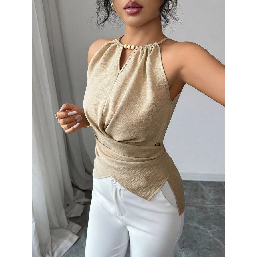 Halter Neck Crisscross Cami Apparel and Accessories