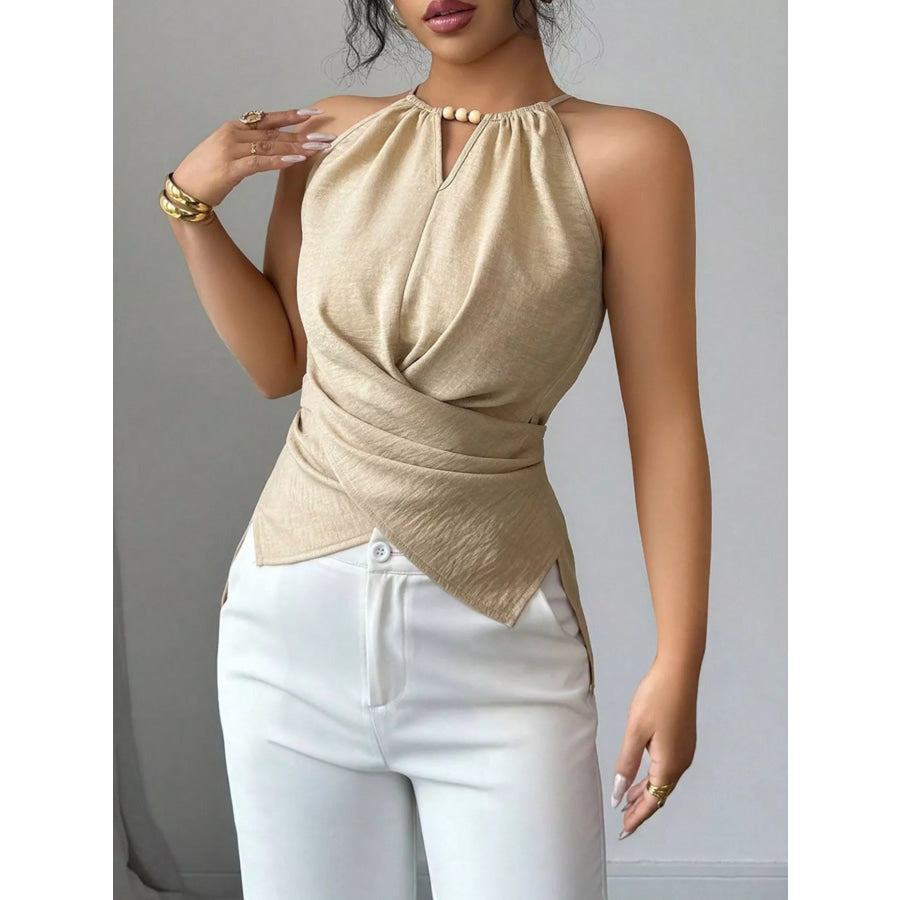 Halter Neck Crisscross Cami Apparel and Accessories