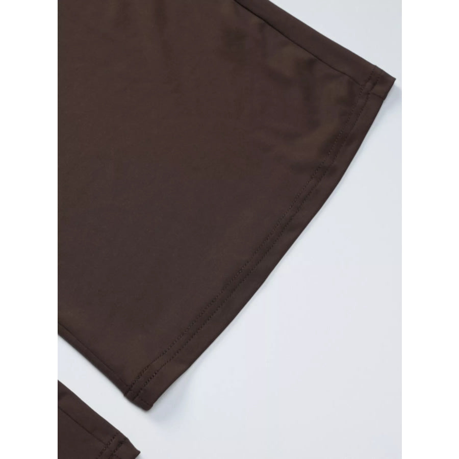 Halter Neck Crop Top and Pants Set Apparel and Accessories