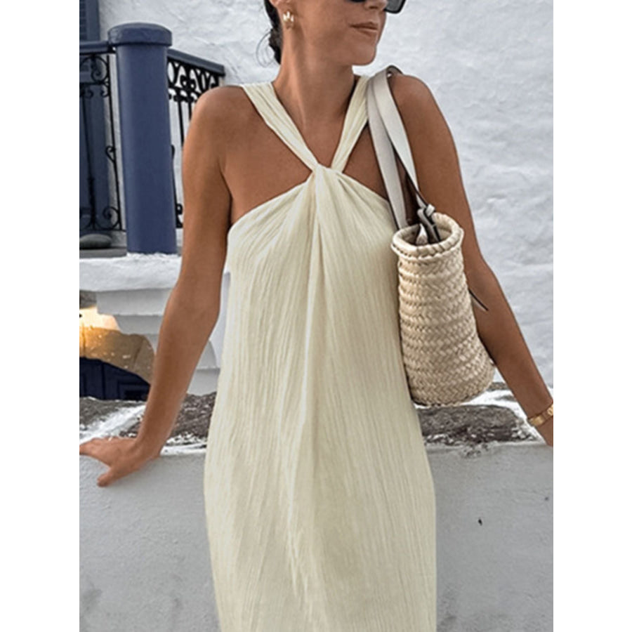 Halter Neck Flowy Maxi Dress Apparel and Accessories