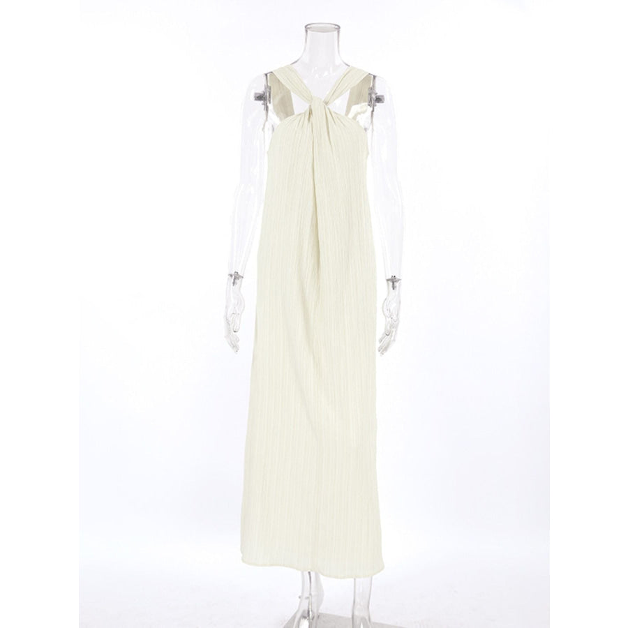 Halter Neck Flowy Maxi Dress Apparel and Accessories