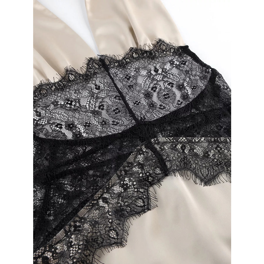 Halter Neck Lace Waist Maxi Dress Apparel and Accessories