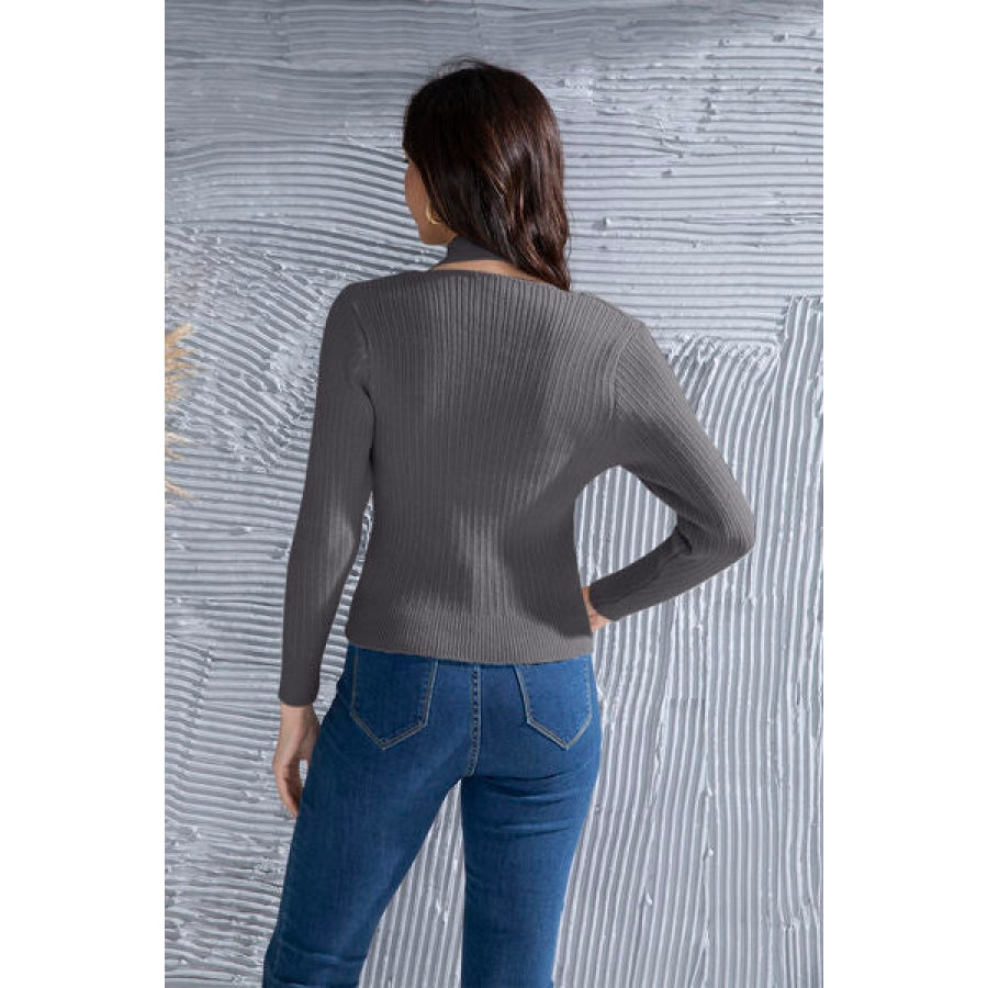 Halter Neck Long Sleeve Sweater Clothing