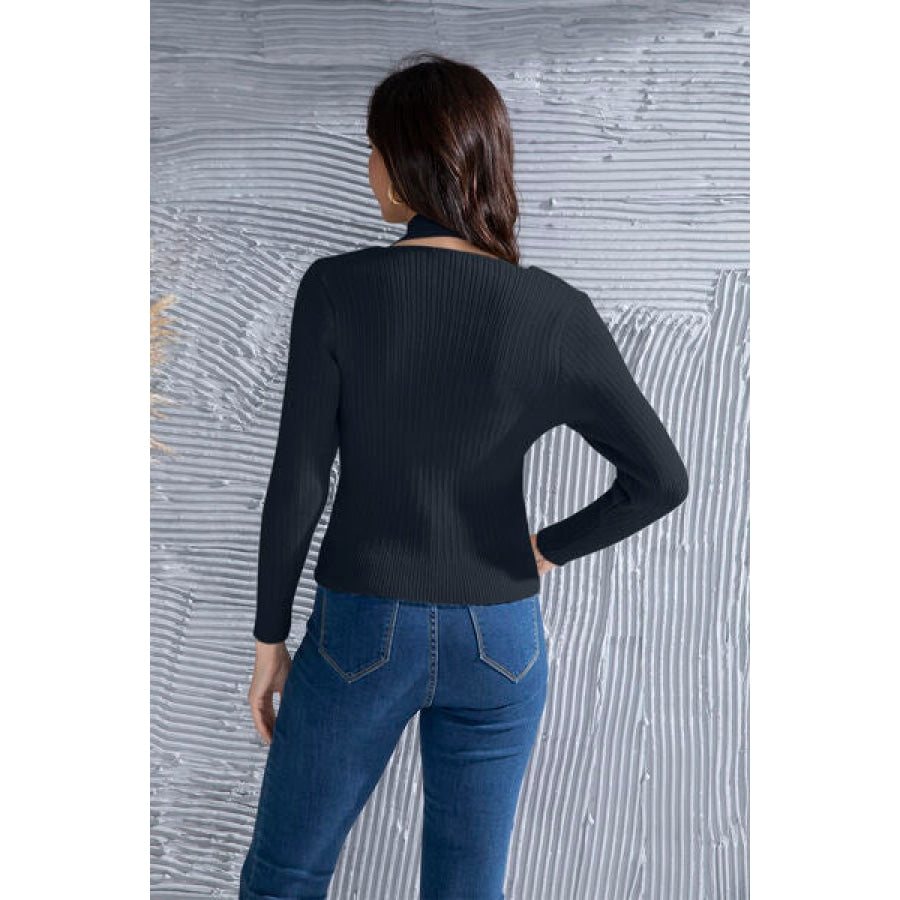 Halter Neck Long Sleeve Sweater Clothing