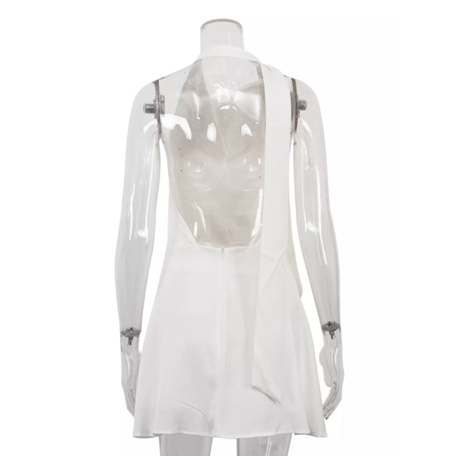 Halter Neck Mini Dress Apparel and Accessories
