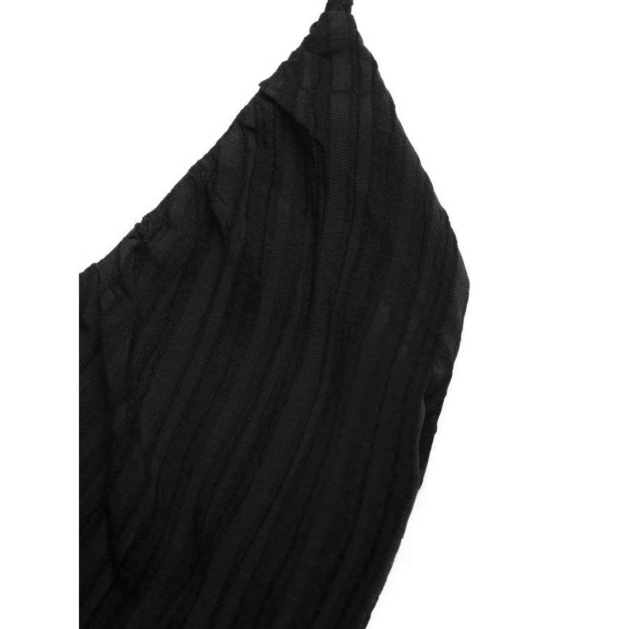Halter Neck Pleated Maxi Dress Apparel and Accessories