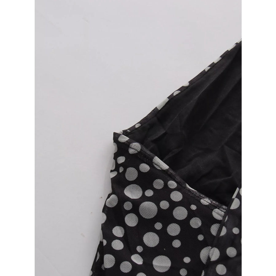 Halter Neck Polka Dot Maxi Dress Apparel and Accessories