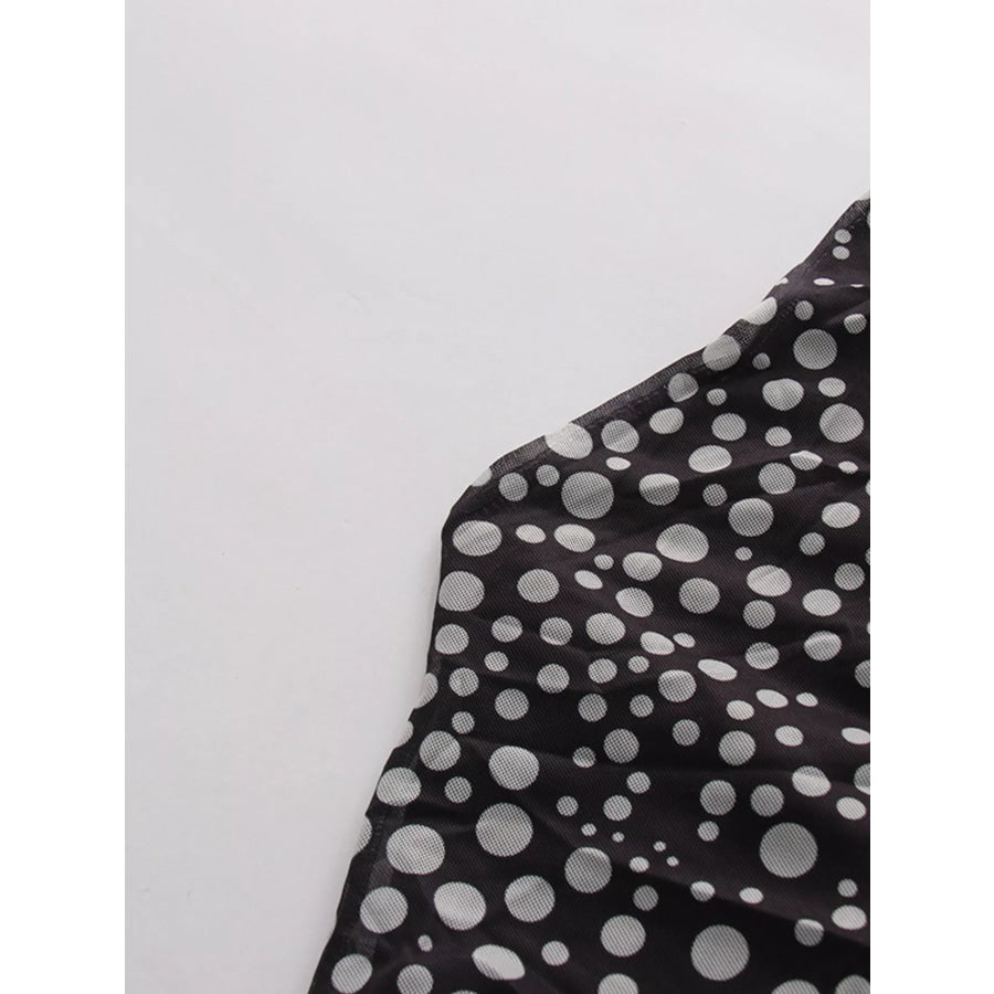 Halter Neck Polka Dot Maxi Dress Apparel and Accessories