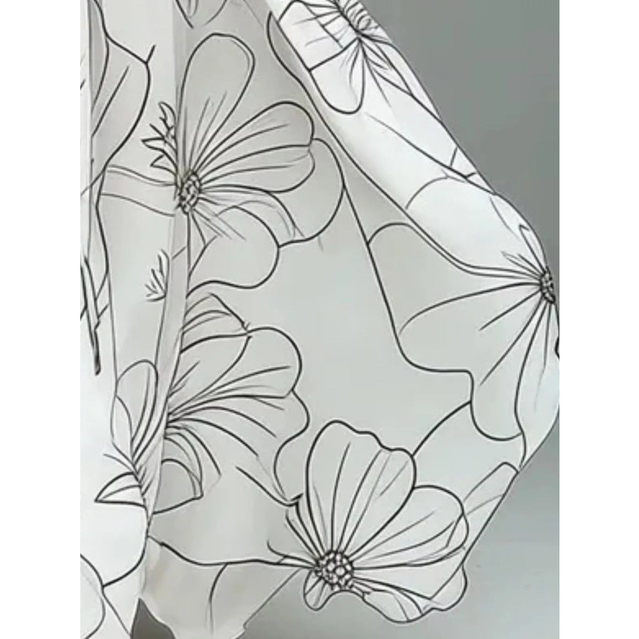 Halter Neck Printed Flowy Maxi Dress Apparel and Accessories
