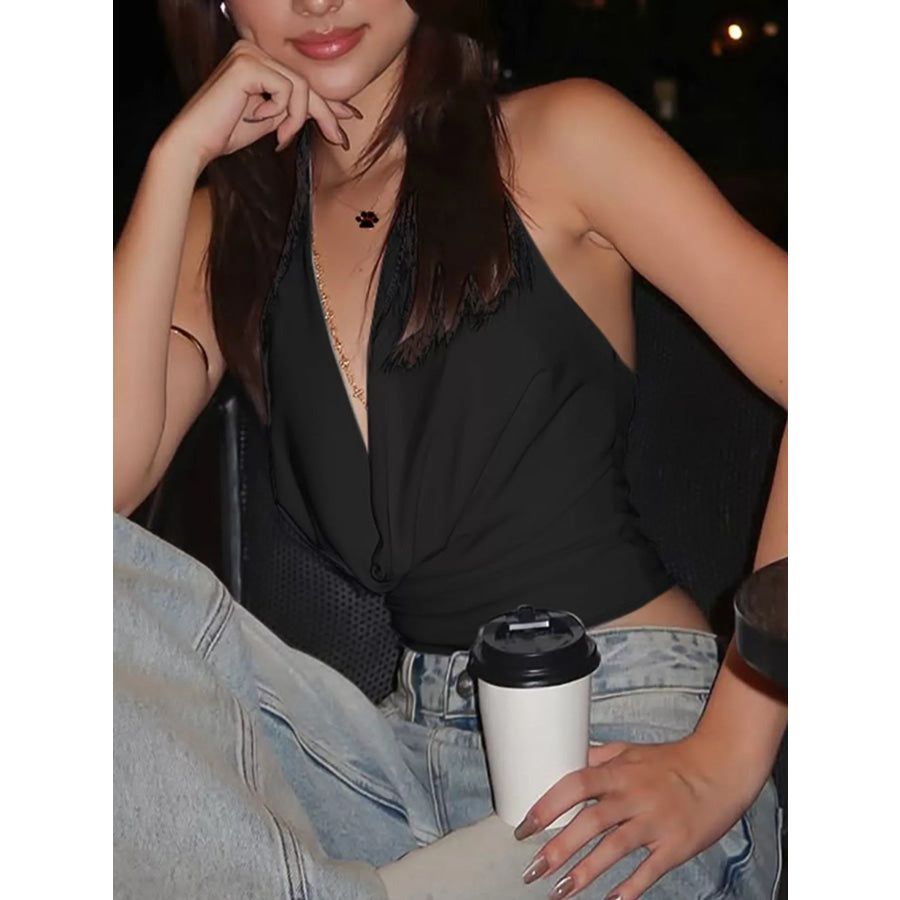 Halter Neck Ruched Cami Apparel and Accessories