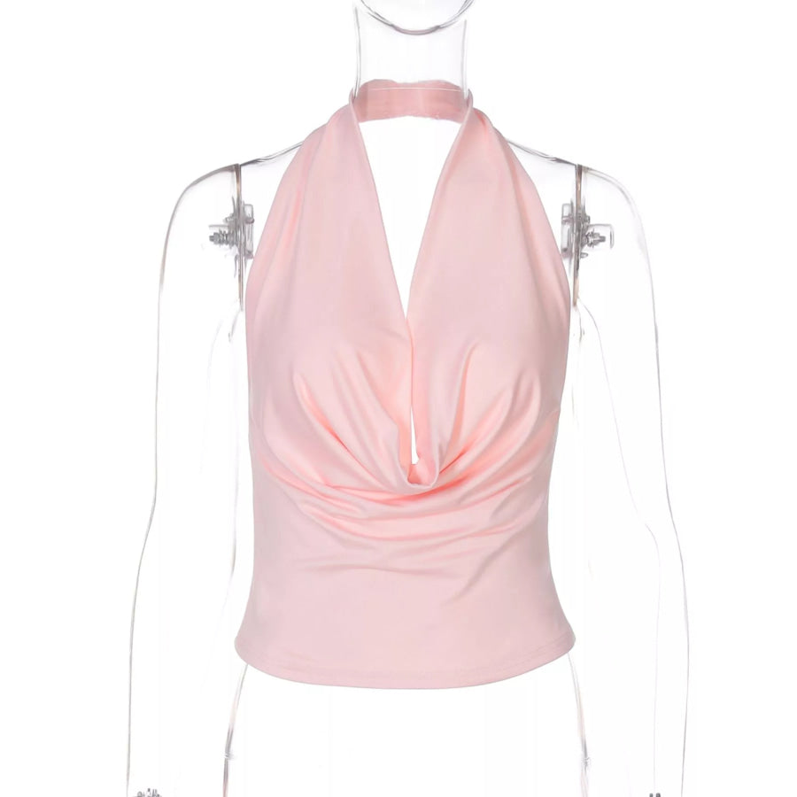 Halter Neck Ruched Cami Apparel and Accessories