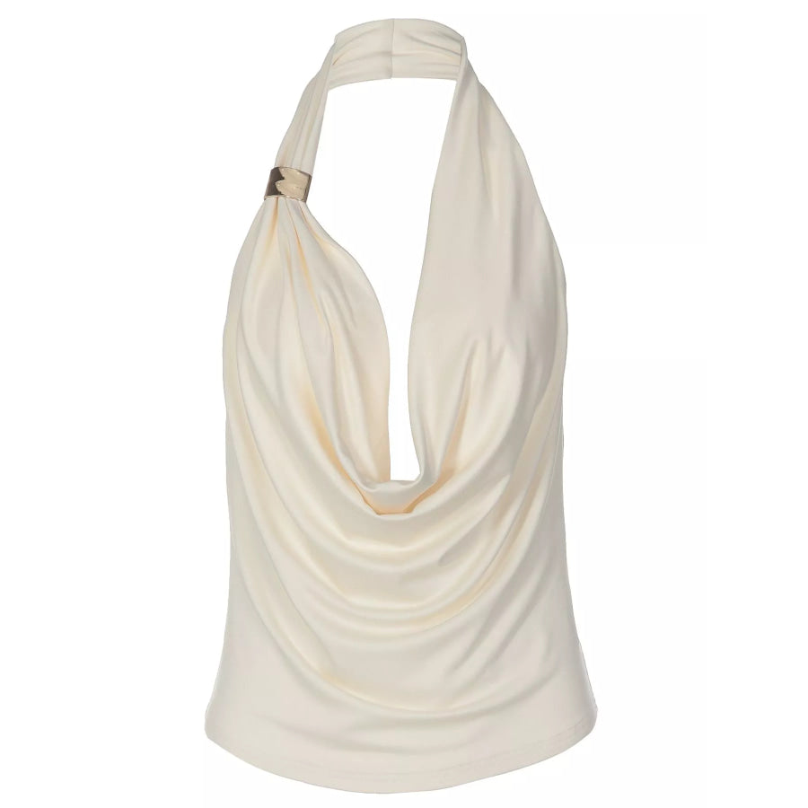 Halter Neck Ruched Tank Apparel and Accessories