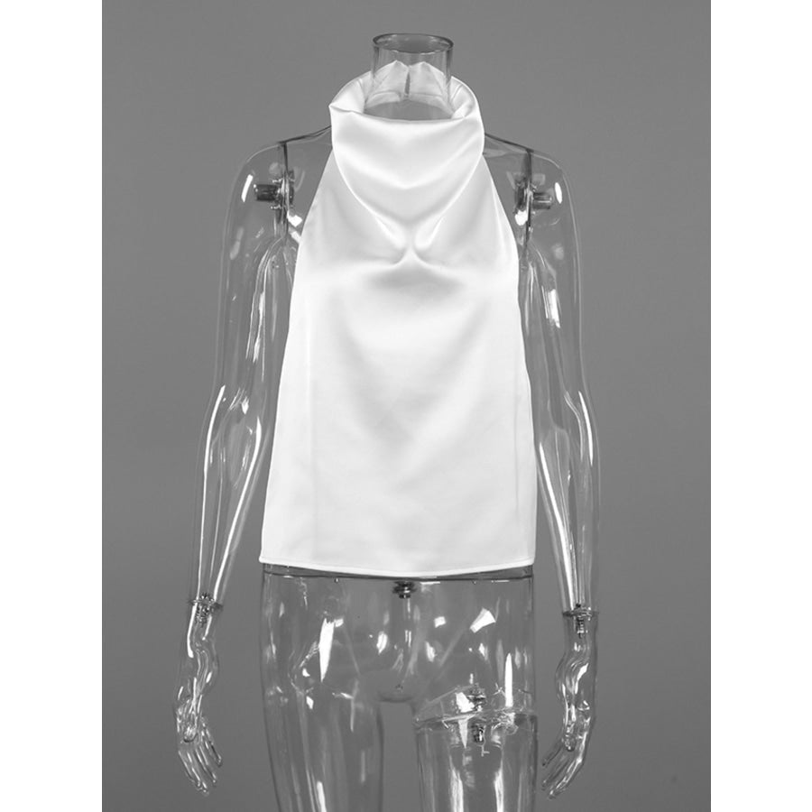 Halter Neck Satin Cami Apparel and Accessories