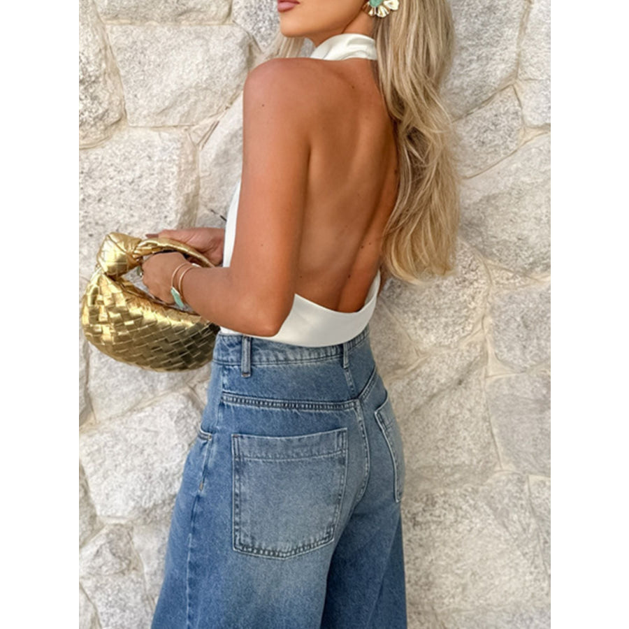 Halter Neck Satin Cami Apparel and Accessories