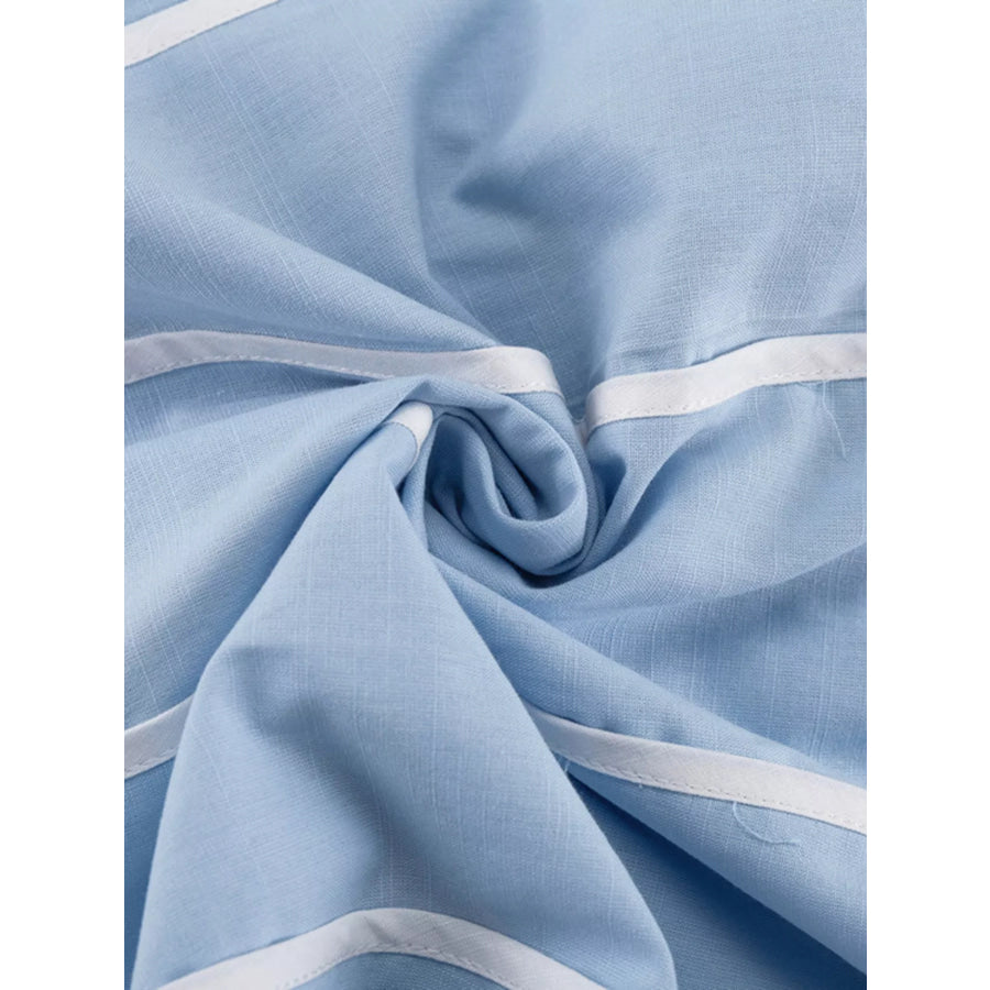 Halter Neck Scalloped Hem Top and Skirt Set Apparel and Accessories
