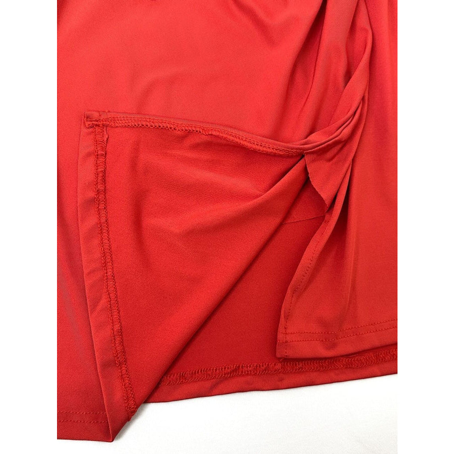Halter Neck Twist Front Mini Dress Apparel and Accessories