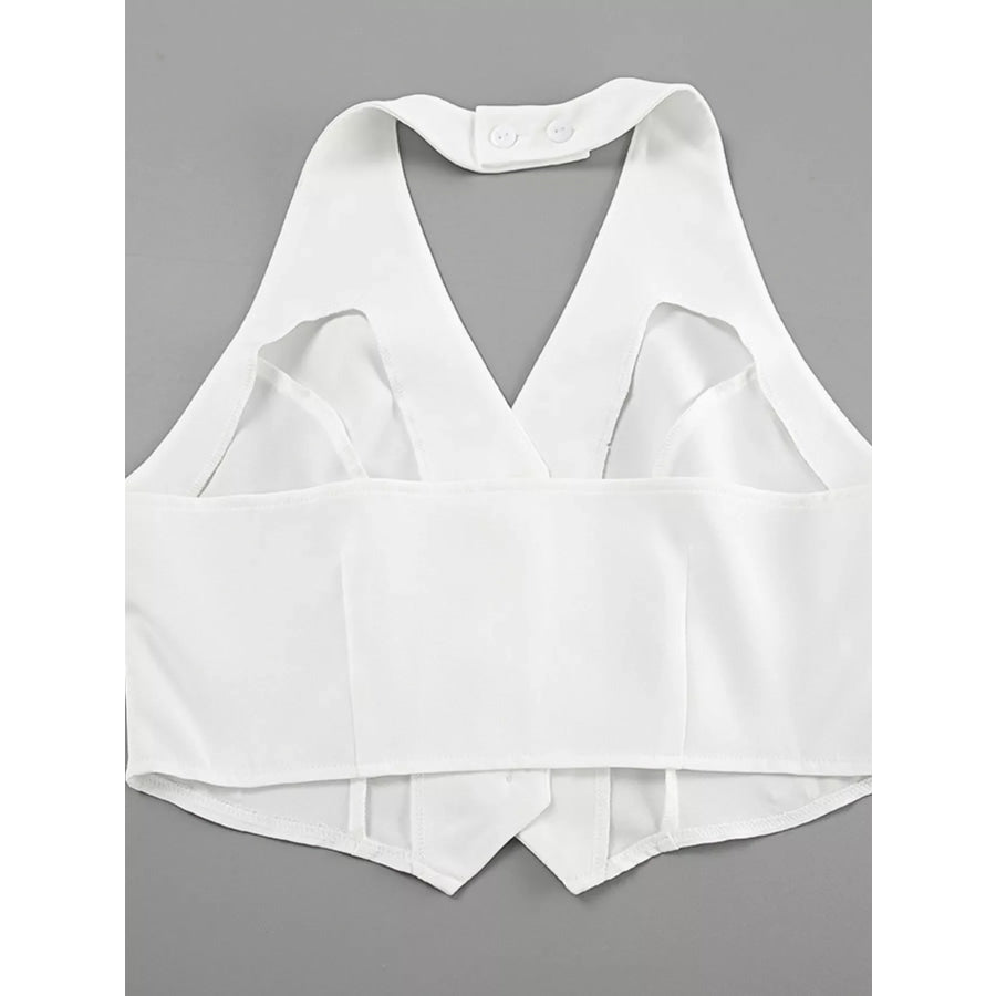 Halter Neck Vest and Shorts Set Apparel and Accessories