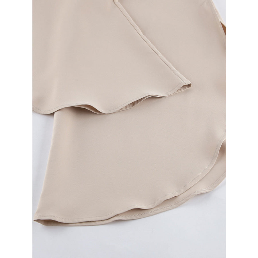 Halter Neck Vest & Wide Leg Pants Set Apparel and Accessories